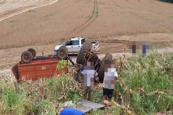 Agricultor de Candói fica ferido em acidente com máquina agrícola