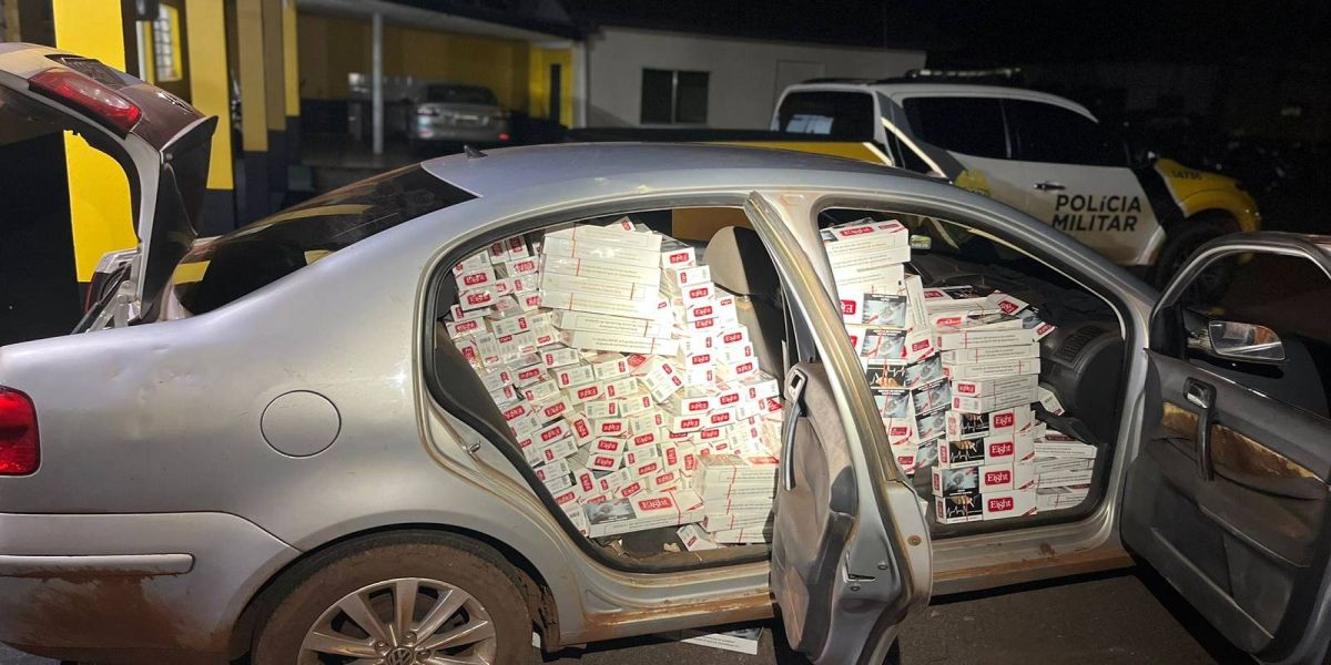 Operação da PRE apreende veículo transportando mais de mil pacotes de cigarros contrabandeados
