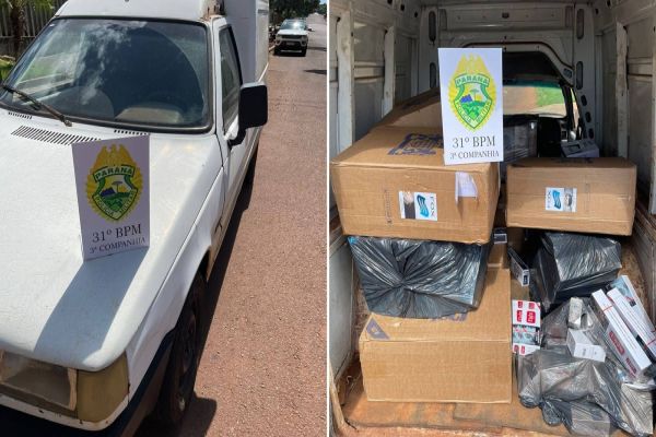 Depósito de cigarros desmantelado pela Polícia Militar em Corbélia