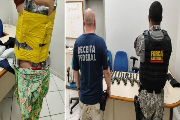 Mulher é presa com kit rajada e oito pistolas turcas na Ponte da Amizade, em Foz do Iguaçu