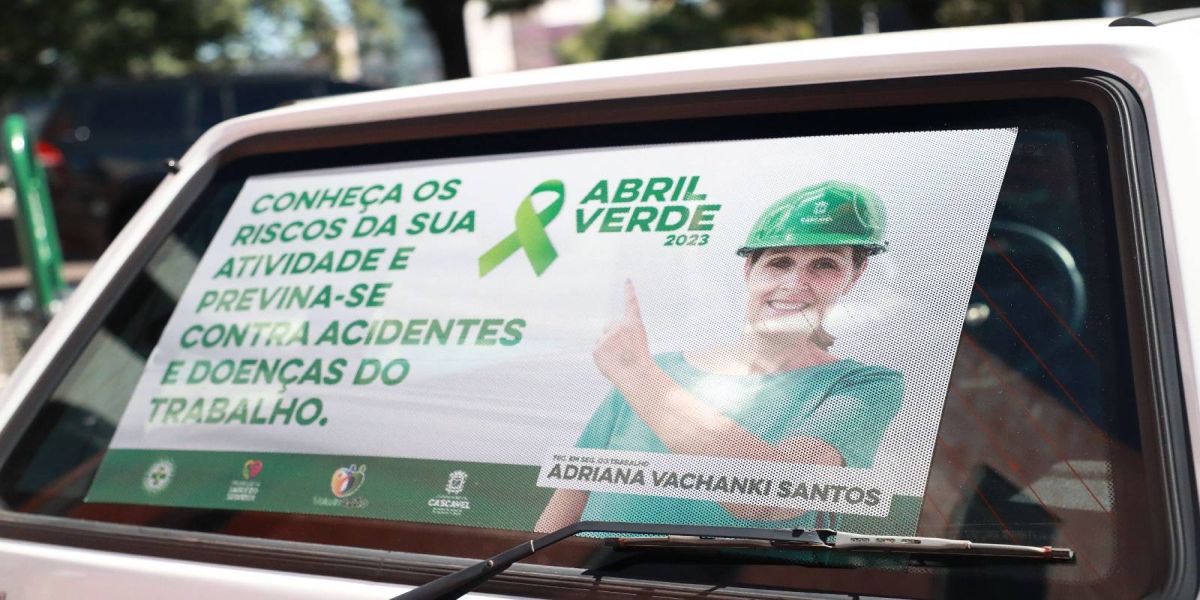 Abril Verde: carros oficiais serão adesivados com tema da campanha