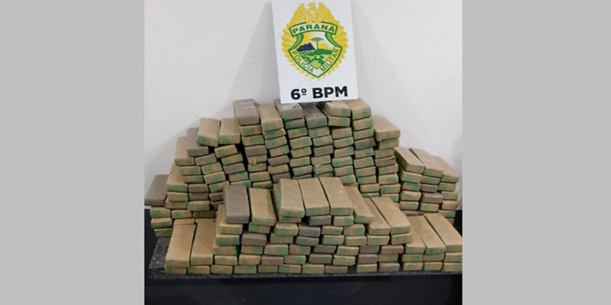 Polícia Militar apreende 186kg de maconha após denúncia anônima em Cascavel