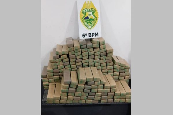 Polícia Militar apreende 186kg de maconha após denúncia anônima em Cascavel