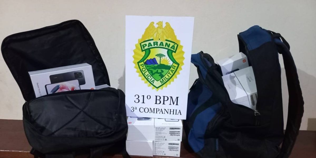 Mulher é detida por descaminho de aparelhos celulares em Corbélia