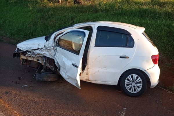 Grave acidente na BR-277 envolvendo dois veículos em Catanduvas deixa uma pessoa ferida