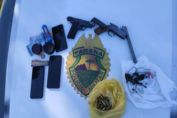 PM e PC realizam operação conjunta e apreendem armas, drogas e efetuam prisões em Nova Aurora