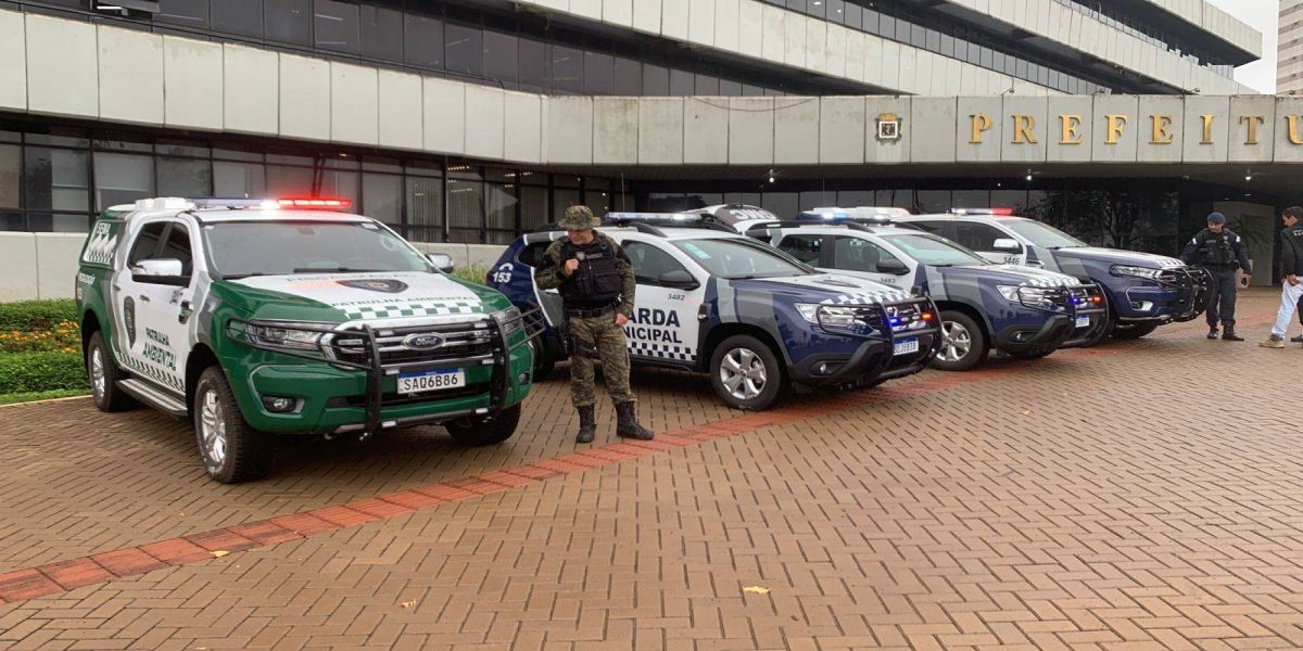 GM de Cascavel recebe mais quatro veículos para reforçar patrulhamento na cidade e na área rural