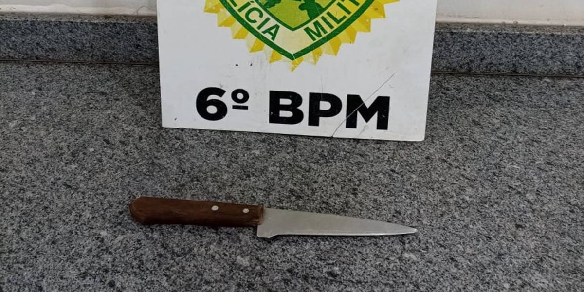 Mulher é vítima de violência doméstica e ameaça com faca no bairro Santa Felicidade