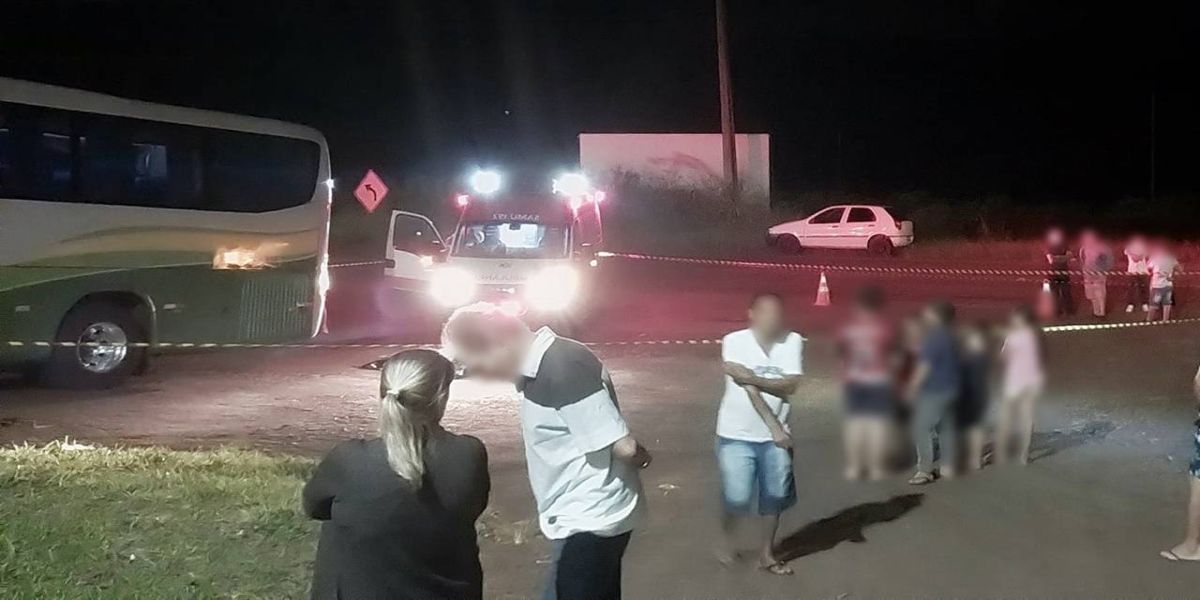 Mulher morre atropelada por ônibus no bairro Floresta em Cafelândia