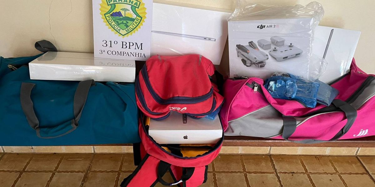 Polícia Militar realiza apreensão de mercadorias de descaminho em Corbélia