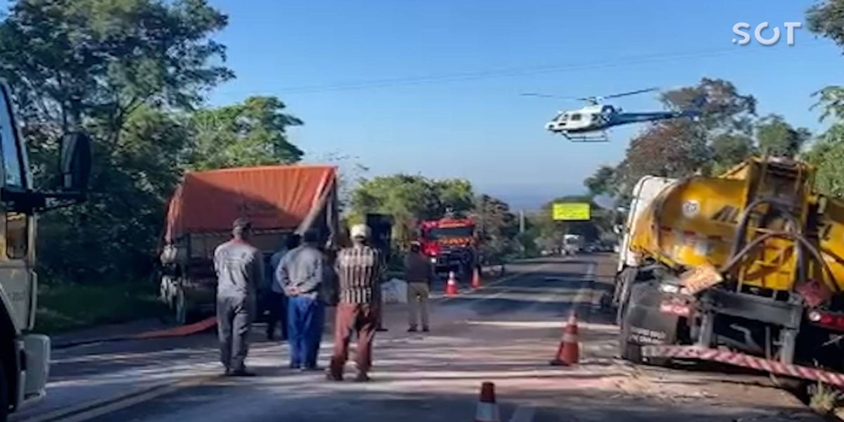 Homem fica ferido após colisão frontal entre carro e caminhão na BR-277 em Matelândia