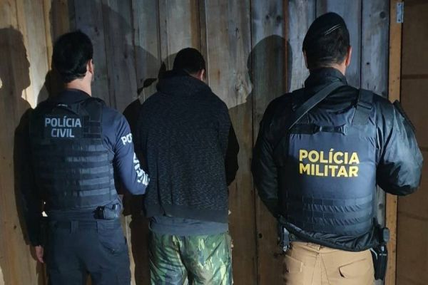 Polícia Civil e PM detém indivíduo de alta periculosidade foragido da justiça de Laranjeiras do Sul