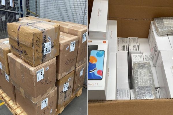 PRF Cascavel e Receita Federal apreendem mais de uma tonelada de celulares em Curitiba