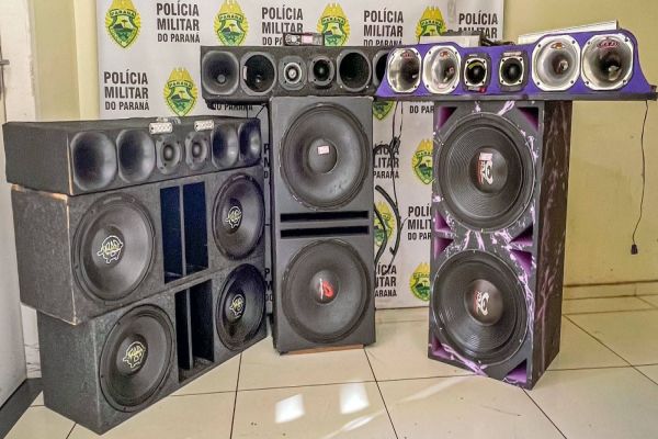 Polícia Militar apreende equipamentos de som durante ações contra perturbação do sossego em Toledo