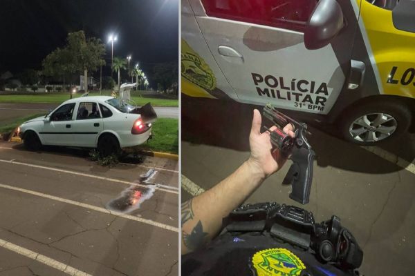 Polícia Militar apreende arma de fogo após perseguição em Assis Chateaubriand