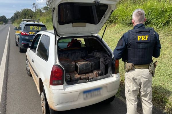 PRF apreende 238 kg de maconha após perseguição; A droga foi adquirida Cascavel