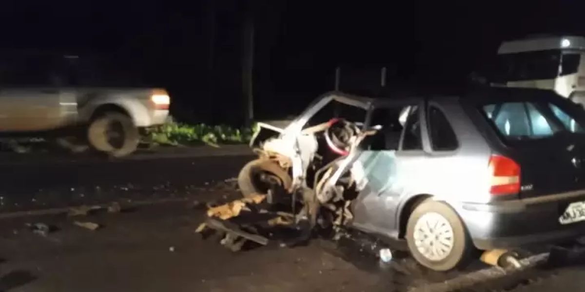 Idoso de 74 anos morre em acidente envolvendo três veículos na BR-373 em Candói