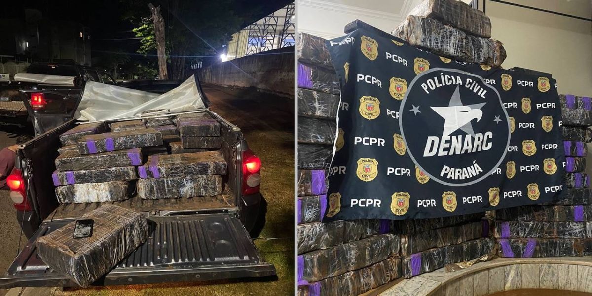 PCPR prende homem por tráfico de drogas e apreende 558 quilos de maconha em Cascavel