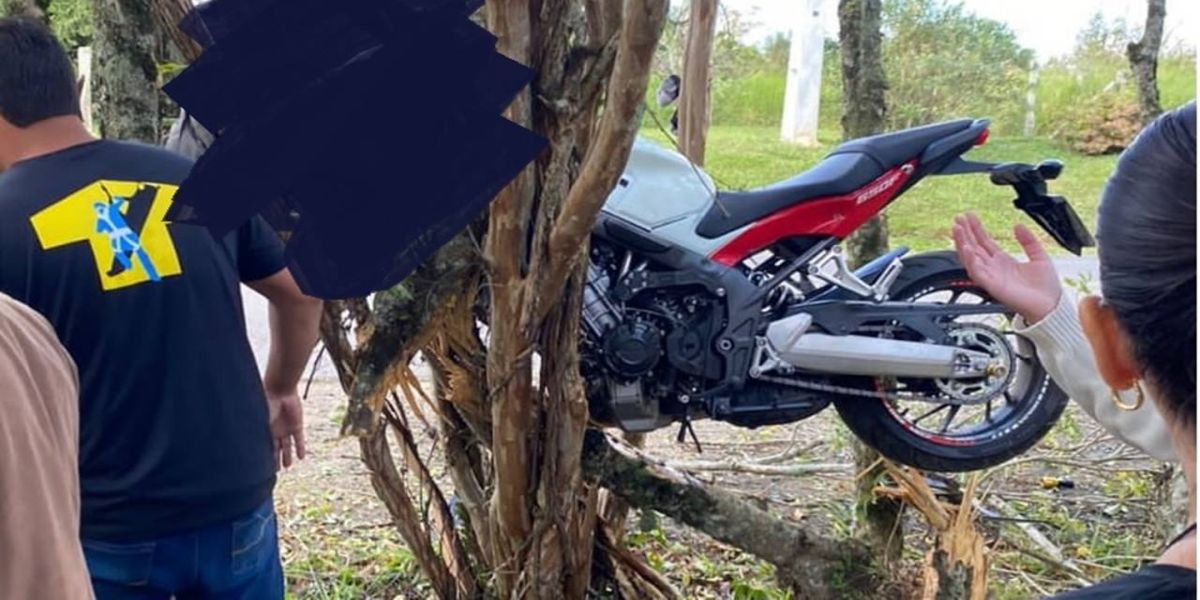 Motociclista sofre grave acidente na Colônia Witmarsum e é resgatado pelo helicóptero do Samu