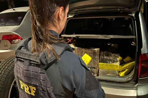 Imagem referente a notícia: PRF apreende 200kg de maconha em abordagem na BR-277 em Céu Azul