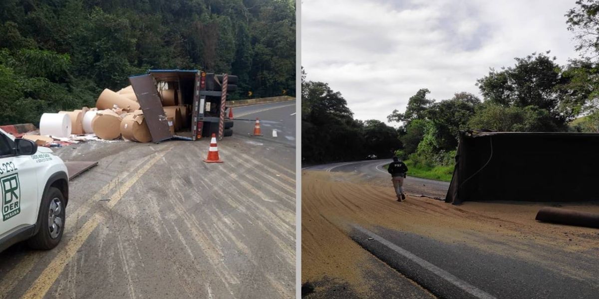Polícia Rodoviária Federal registra dois tombamentos na BR-277, sem vítimas