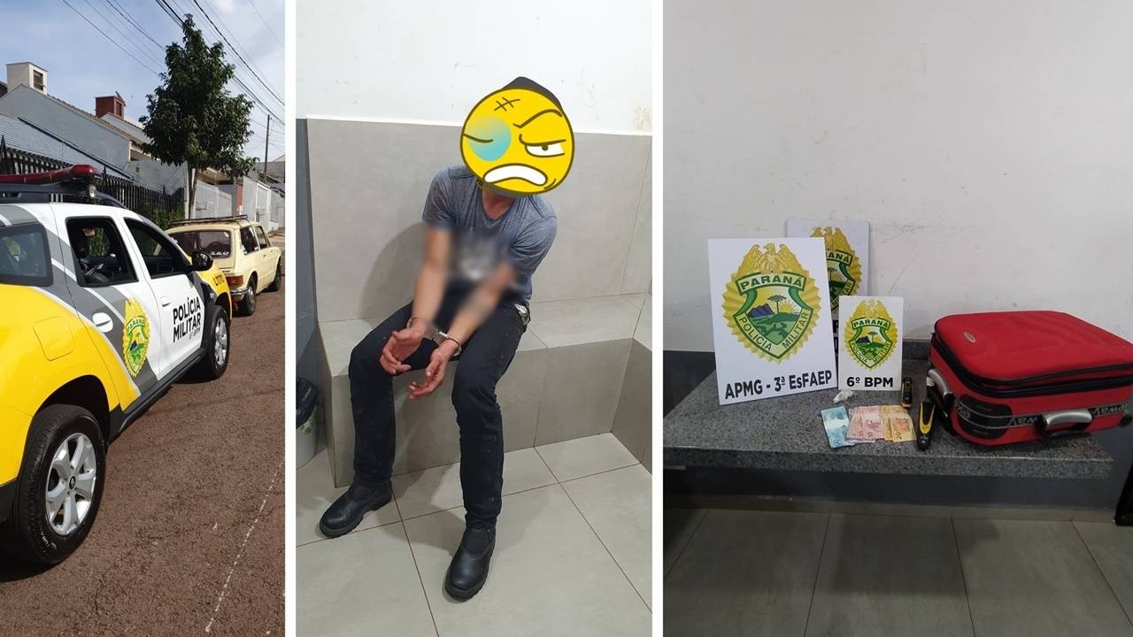 Homem é preso após invadir residência e ser perseguido por moradores no Pioneiros Catarinenses