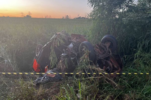 Grave acidente na PR 497 em São Miguel do Iguaçu deixa um morto e quatro feridos
