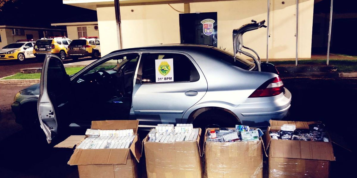 Polícia Militar apreende veículo carregado com contrabando de anabolizantes em Assis Chateaubriand