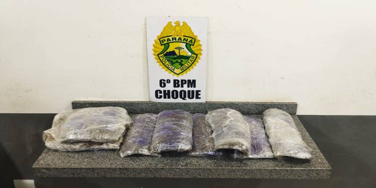 Pelotão de Choque da PM apreende 3,3 kg de Skank em abordagem na Avenida Tancredo Neves