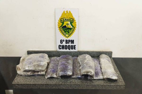 Pelotão de Choque da PM apreende 3,3 kg de Skank em abordagem na Avenida Tancredo Neves