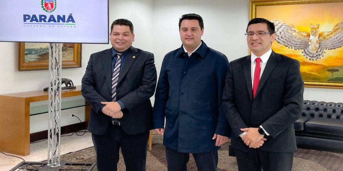 Deputado estadual Gugu Bueno recebe governador eleito de Alto Paraná em visita ao Paraná