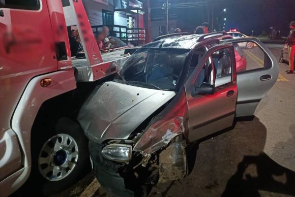 PM detém condutor embriagado e sem habilitação após acidente de trânsito no Jardim Bela Vista