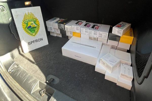 BPFRON apreende arma de fogo, munições e eletrônicos em Santa Tereza do Oeste