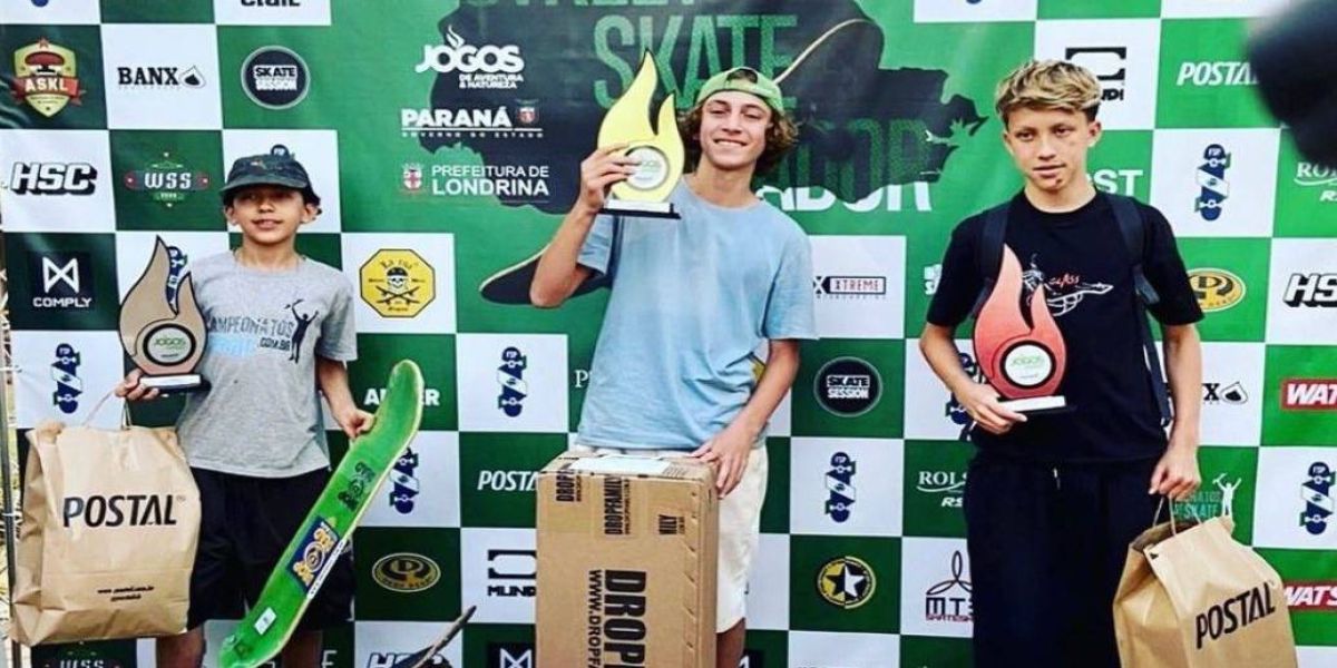 Cascavelense no pódio do Campeonato Paranaense de Street Skate Amador