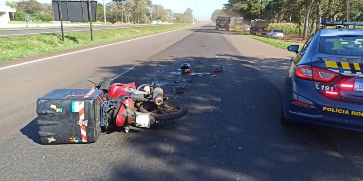 Motociclista cascavelense morre em grave acidente na BR-277 próximo a Santa Terezinha do Itaipu