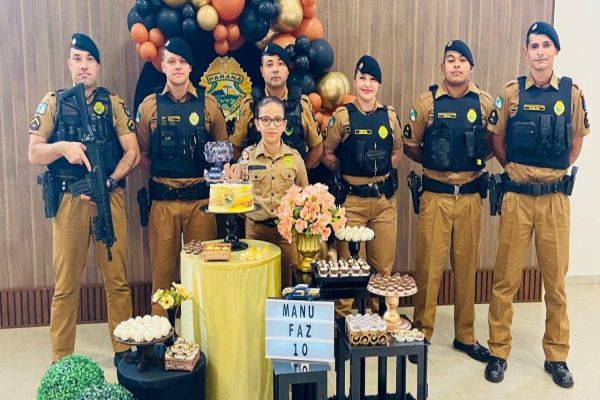 Policiais Militares participam de sonho de criança com festa temática da PM em Corbélia