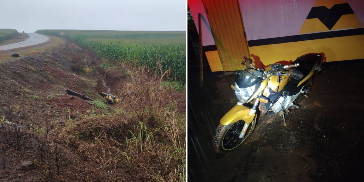 Motociclista cascavelense morre após saída de pista na PR-585 em São Pedro do Iguaçu
