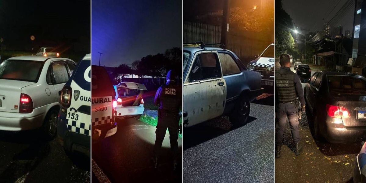 Ação eficiente da GM Cascavel resulta na recuperação de quatro veículos em tempo recorde