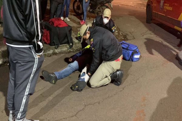 Entregador de pizza fica ferido após colisão no Bairro Brasília