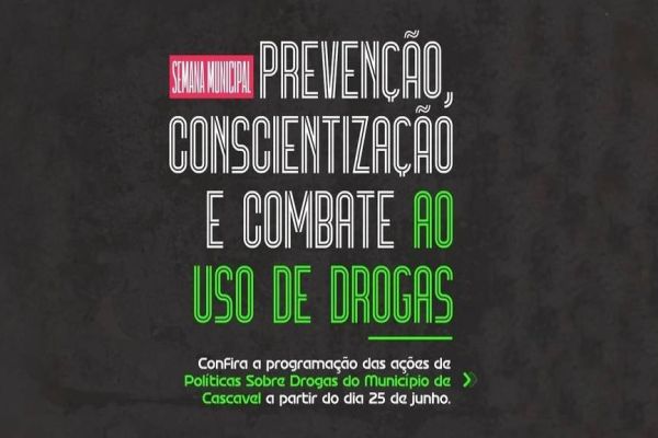 Cascavel terá semana dedicada à prevenção ao uso de drogas