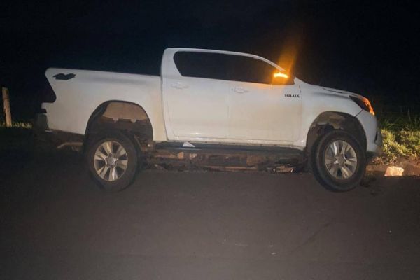 Carro de Cascavel se envolve em forte colisão com cigarreiro na PR-486 em Brasilândia do Sul