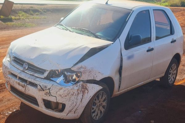 Carro de Cascavel se envolve em colisão na PR-182 em Palotina e deixa um ferido