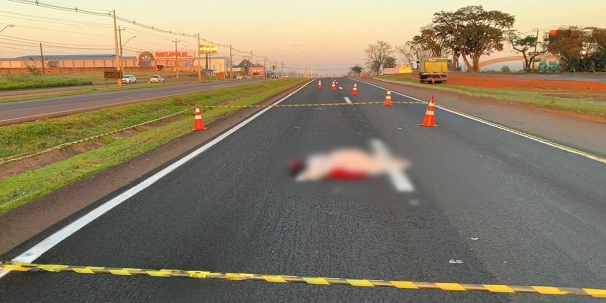 Mulher morre atropelada na BR-277 em Foz do Iguaçu