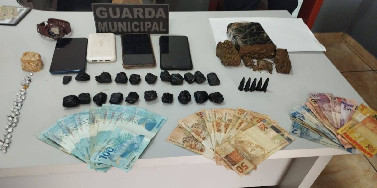 Ação da Guarda Municipal resulta na apreensão de drogas e detenção de três pessoas