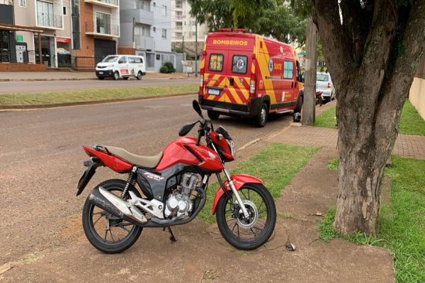 Imagem referente a notícia: Colisão entre motos deixa homem ferido no Bairro Pacaembú