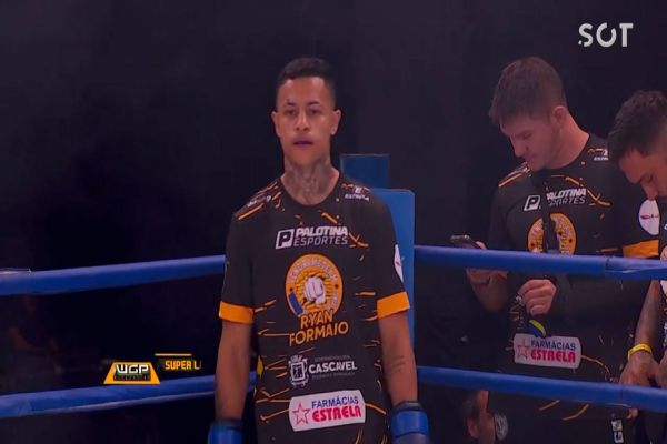 Imagem referente a notícia: Cascavelense Ryan Formaio brilha no WGP Kickboxing, mesmo com derrota em luta acirrada