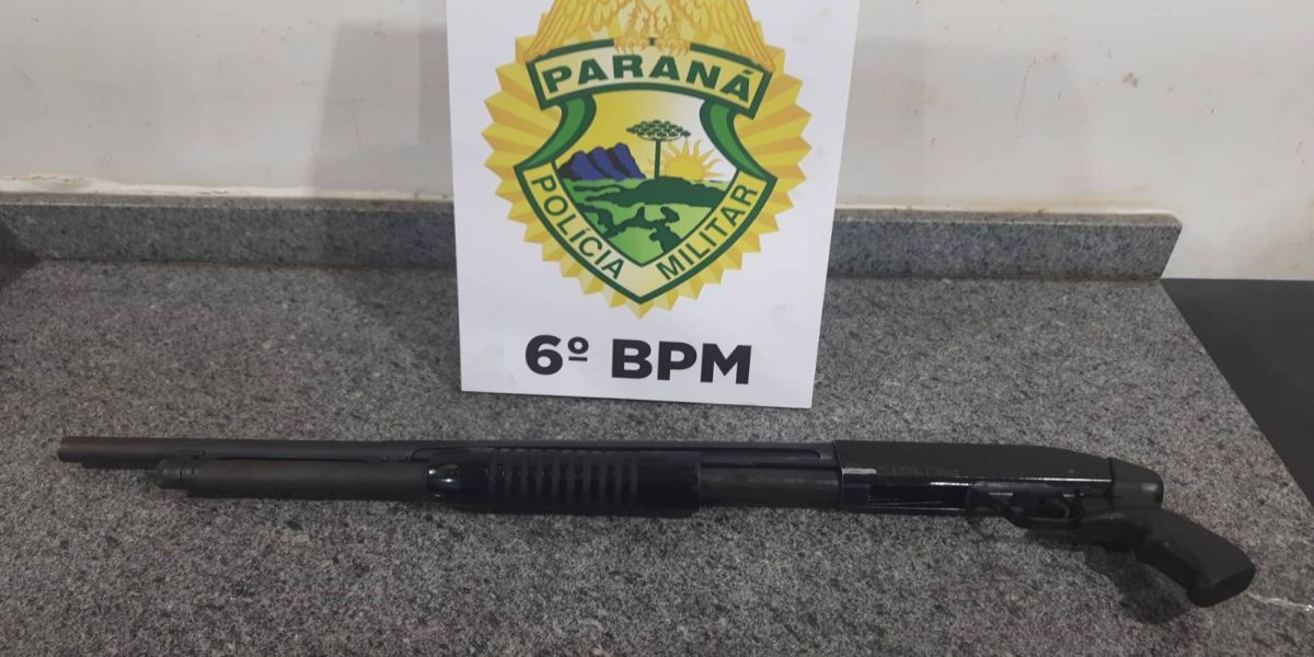Polícia Militar prende homem com espingarda calibre 12 em Cascavel