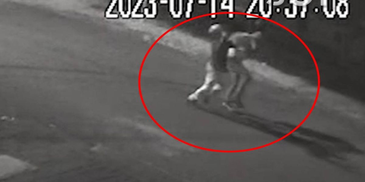 Câmera de segurança registra agressão a homem de 40 anos no Bairro Pioneiros Catarinenses