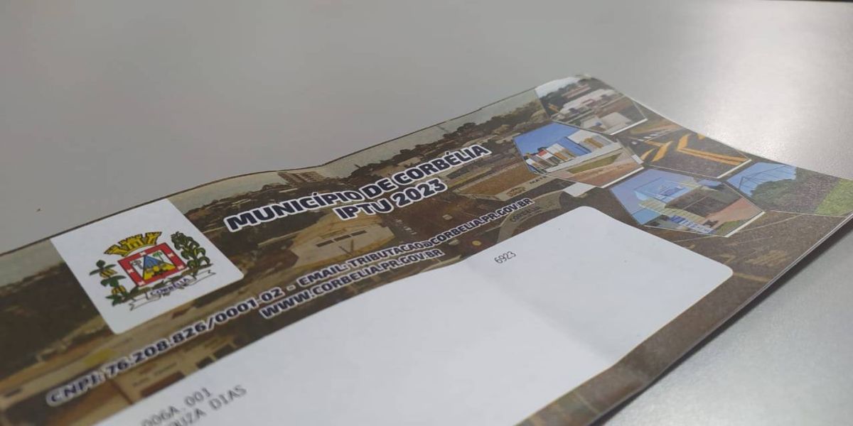 IPTU 2023: Contribuinte que optar por pagamento único terá desconto de até 20% em Corbélia