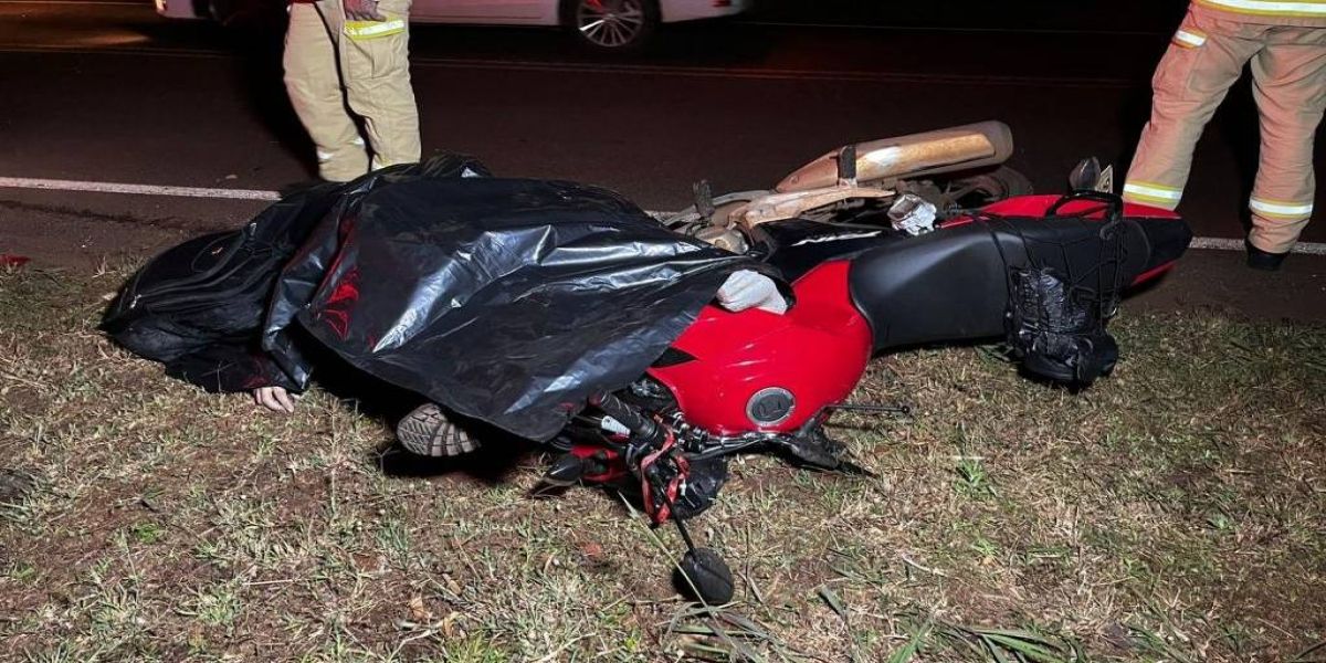 Colisão entre motos deixa dois motociclistas mortos na PR-491 em Marechal Cândido Rondon